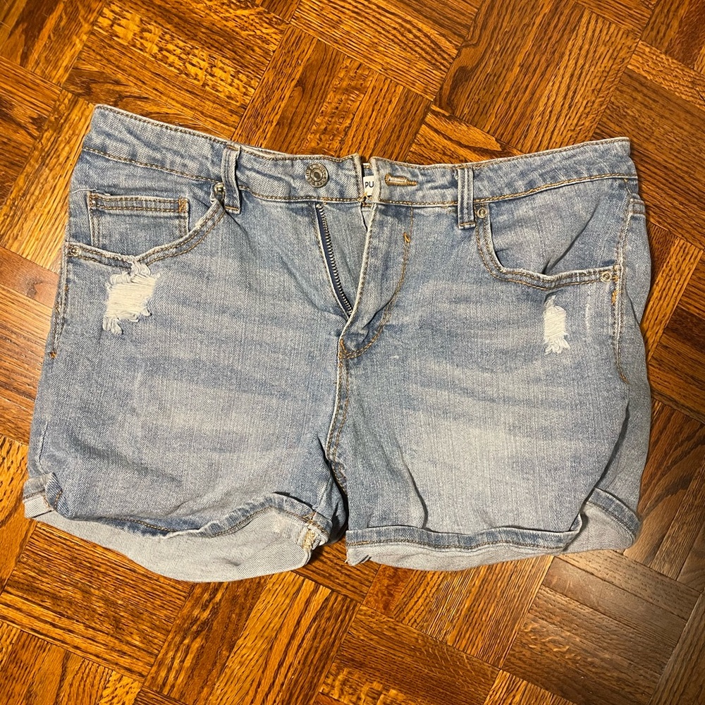 Pull&Bear Light Blue Denim Shorts